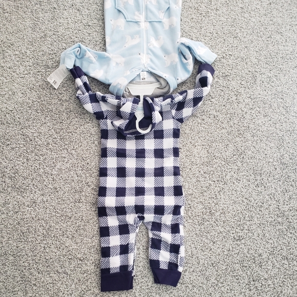 Hudson Baby 2 Hooded Fleece jumpsuits, 24 months - Picture 4 of 10